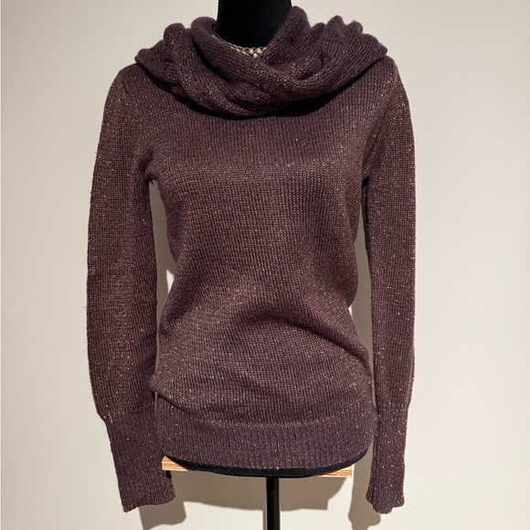 Purple&golden sweater and scarf🌸 S - Picture 3 of 17